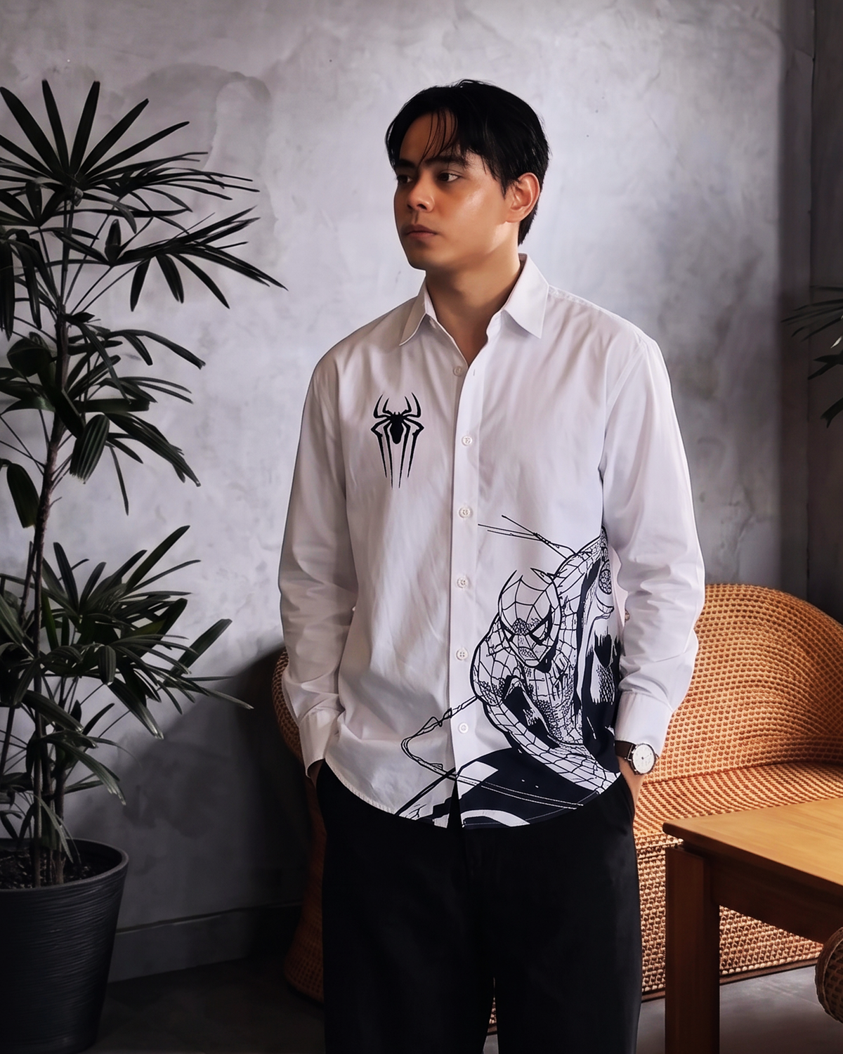 Webbound Shirt styled as oversized graphic streetwear