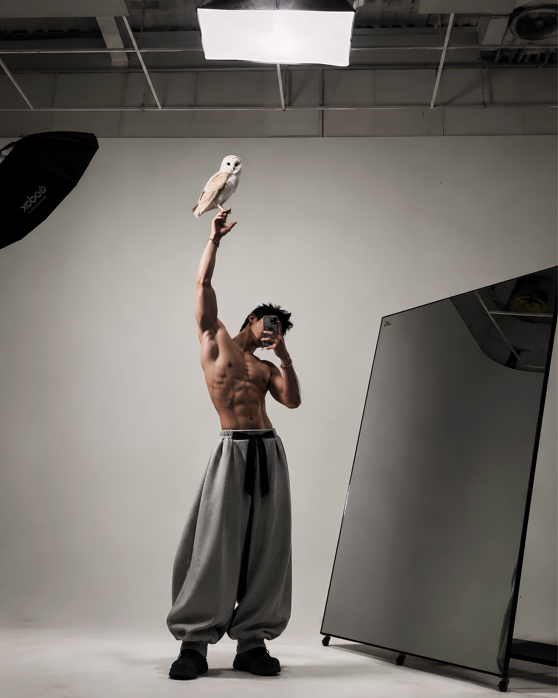 Toji Sweatpants styled with oversized streetwear