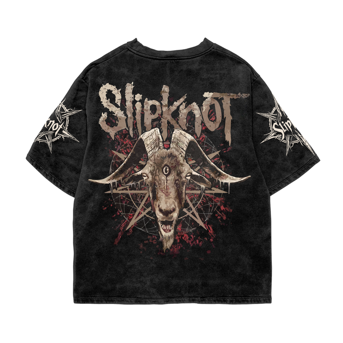 Slipknot Acid Wash Oversized Tee