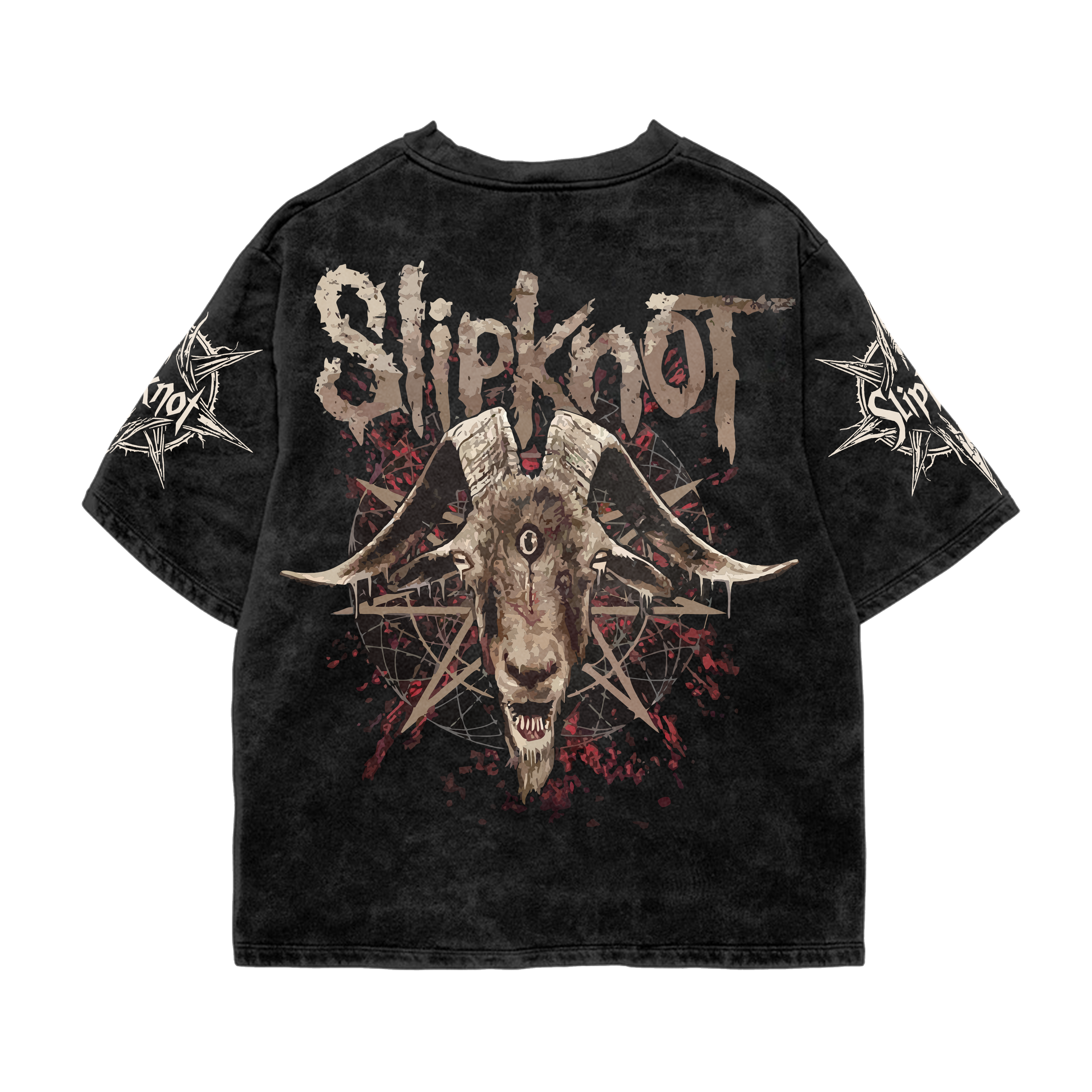 Slipknot Acid Wash Oversized Tee