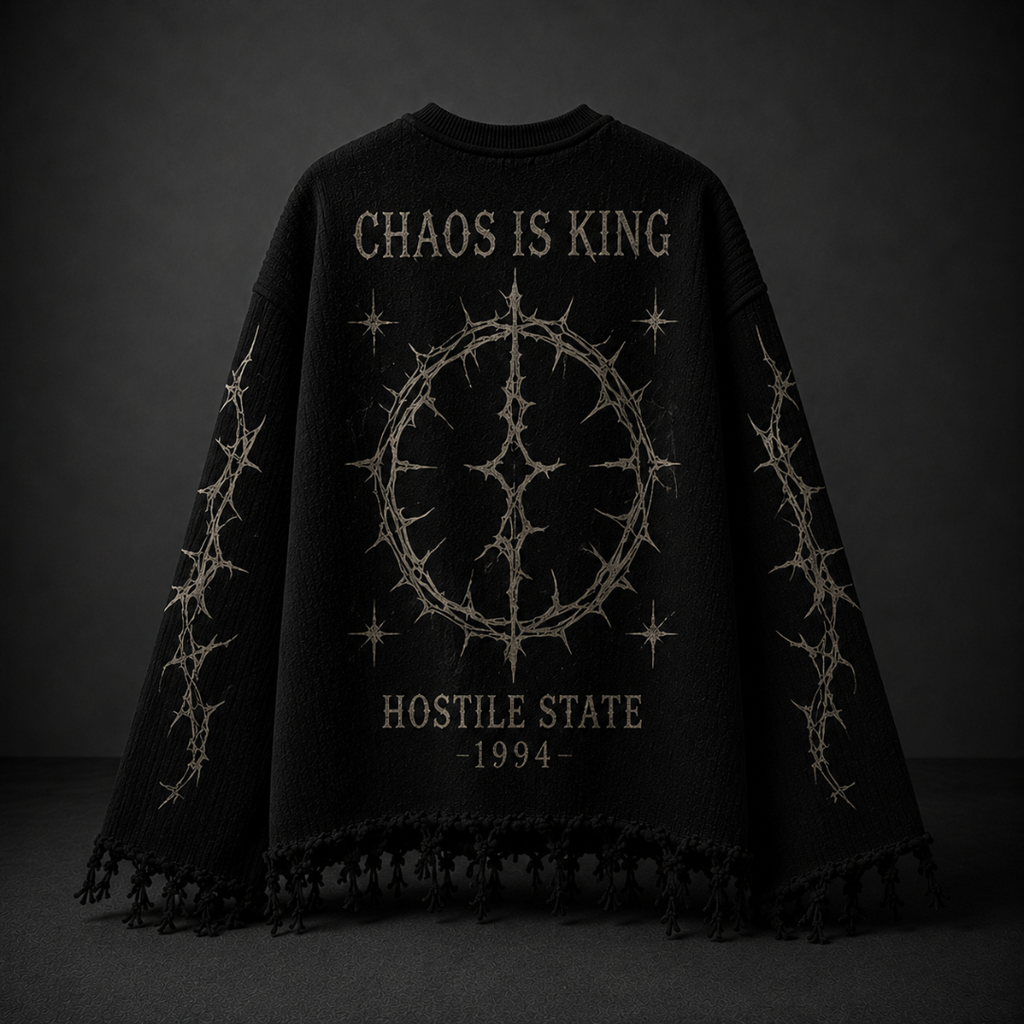 CHAOS IS KING WAFFLE KNIT