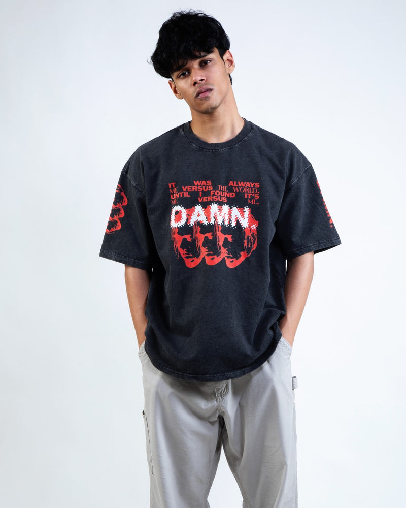 GOOD KID GONE ROGUE ACID WASH OVERSIZED TEE
