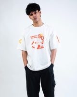 DAMNED LEAGACY OFF WHITE OVERSIZED TEE