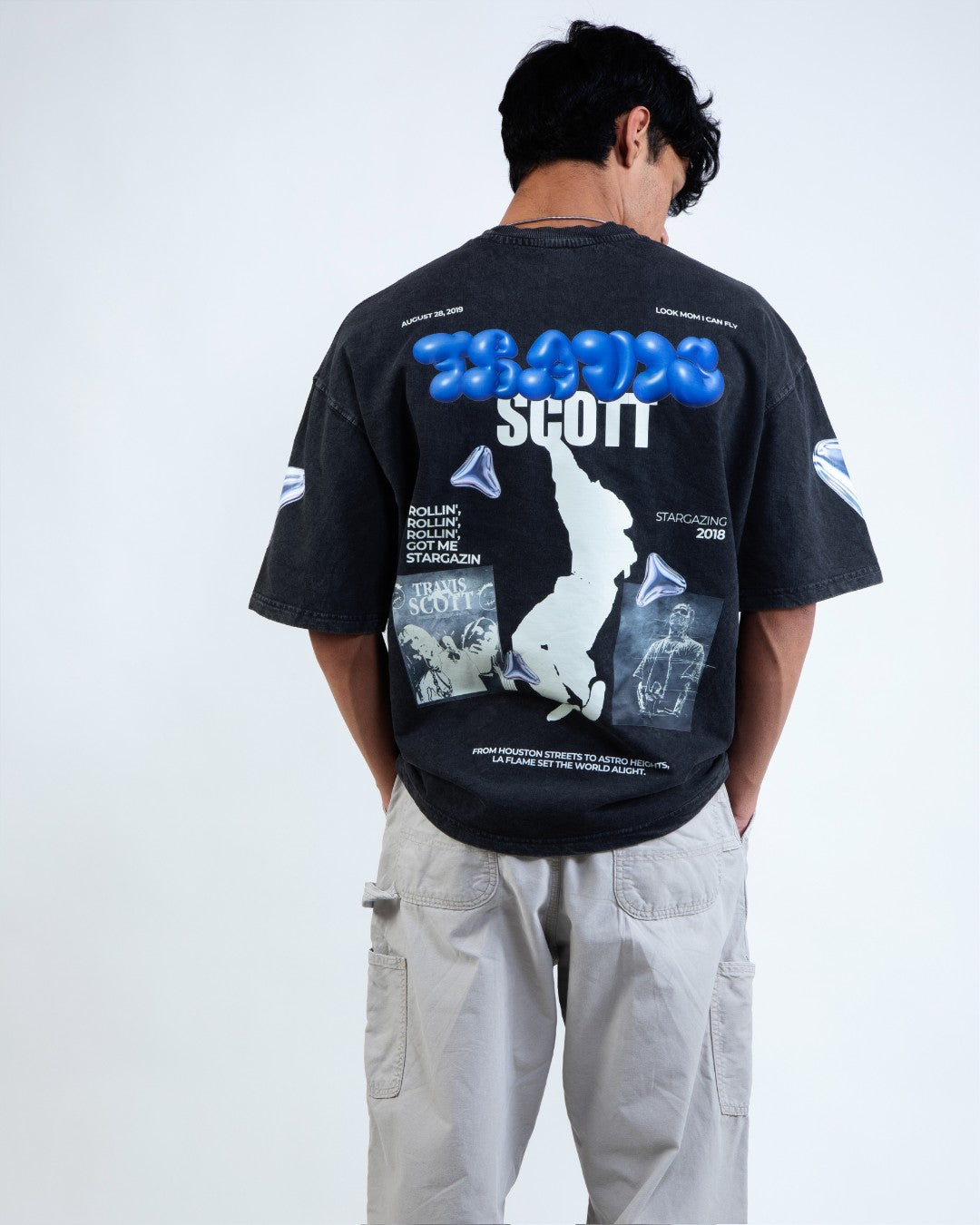 UTOPIA RAGER BLACK OVERSIZED TEE