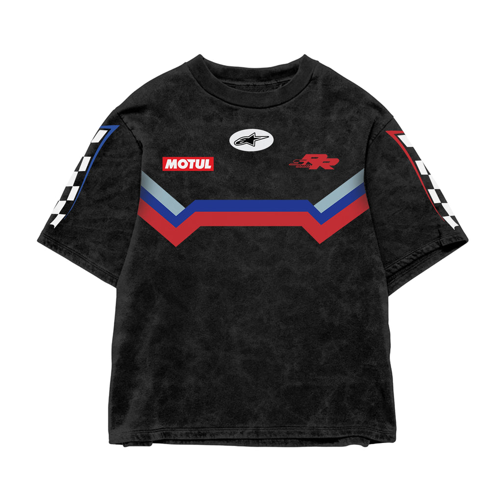Moto Grid Oversized Tee OUR KARMA
