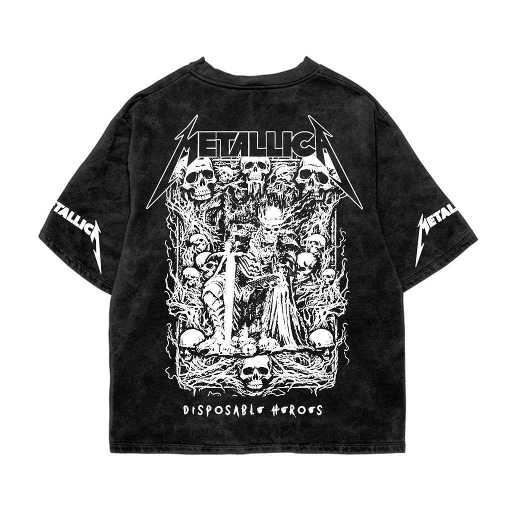 Metallica Acid Wash Oversized Tee OUR KARMA