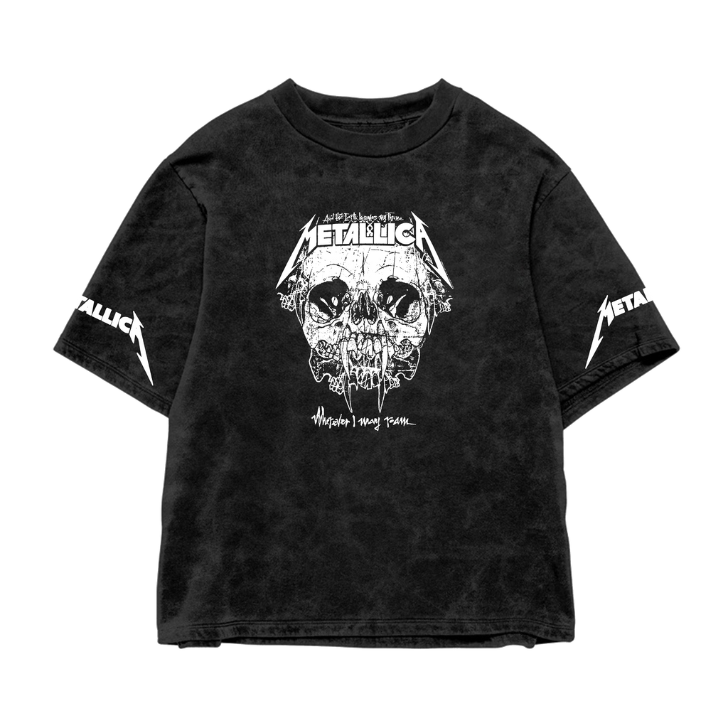 Metallica Acid Wash Oversized Tee OUR KARMA
