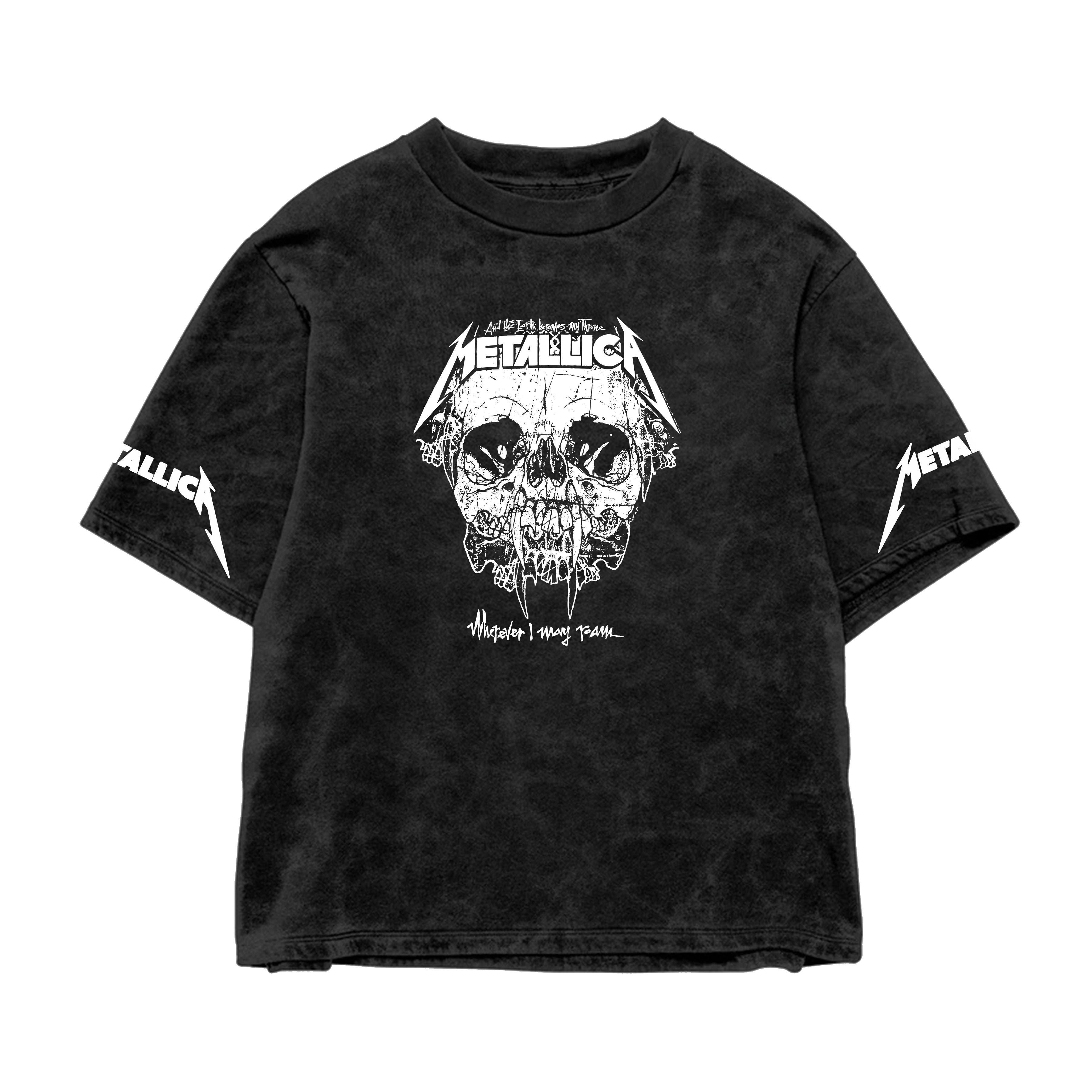 Metallica Acid Wash Oversized Tee