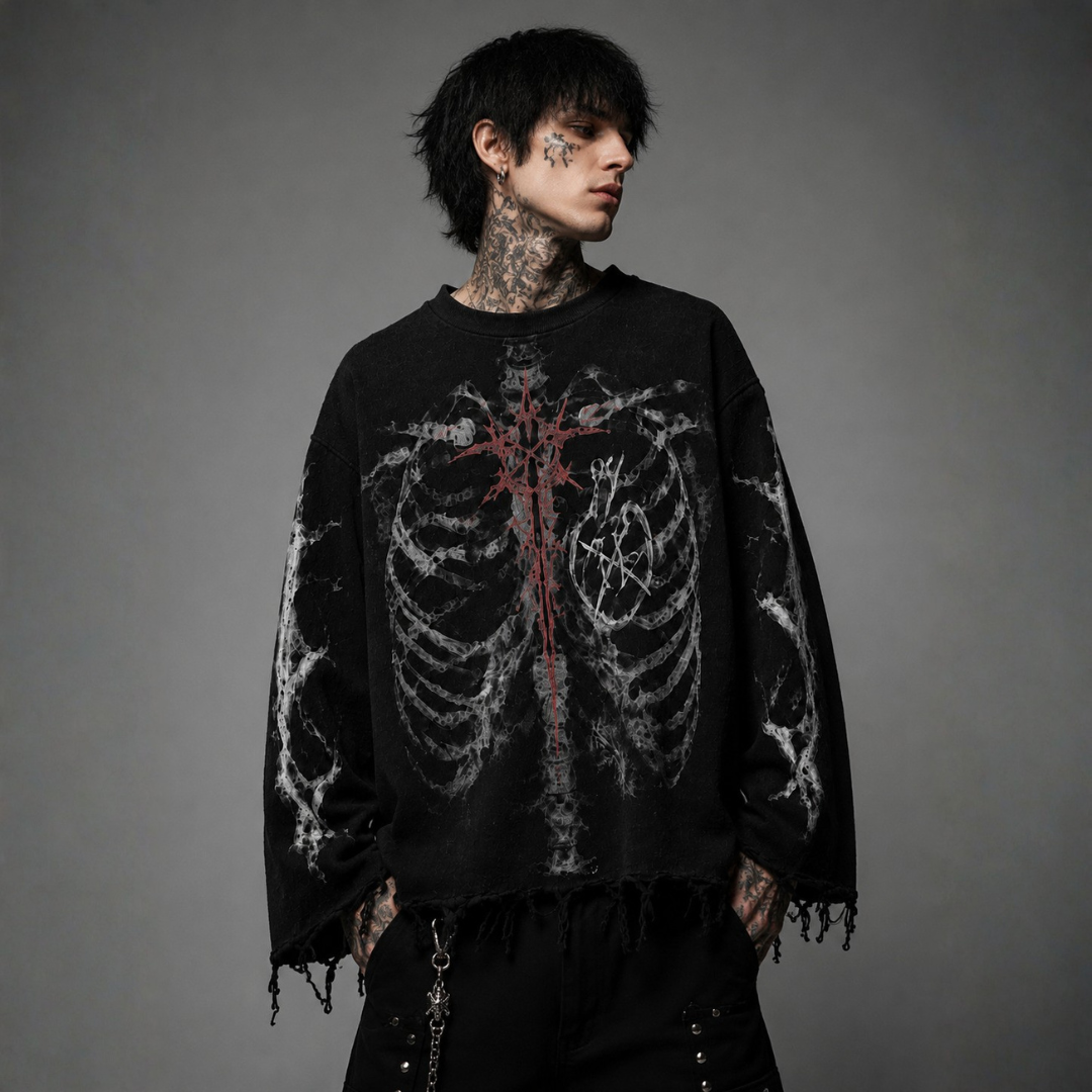 CURSED ANATOMY WAFFLE TEE