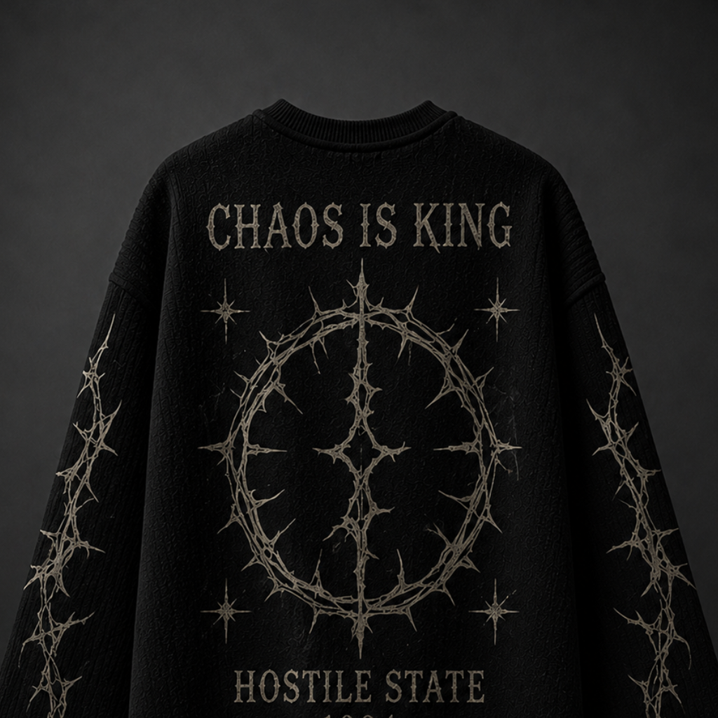 CHAOS IS KING WAFFLE KNIT