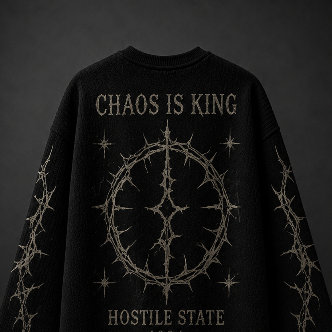 CHAOS IS KING WAFFLE KNIT
