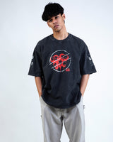 OVO INSTINCT ACID WASH OVERSIZED TEE