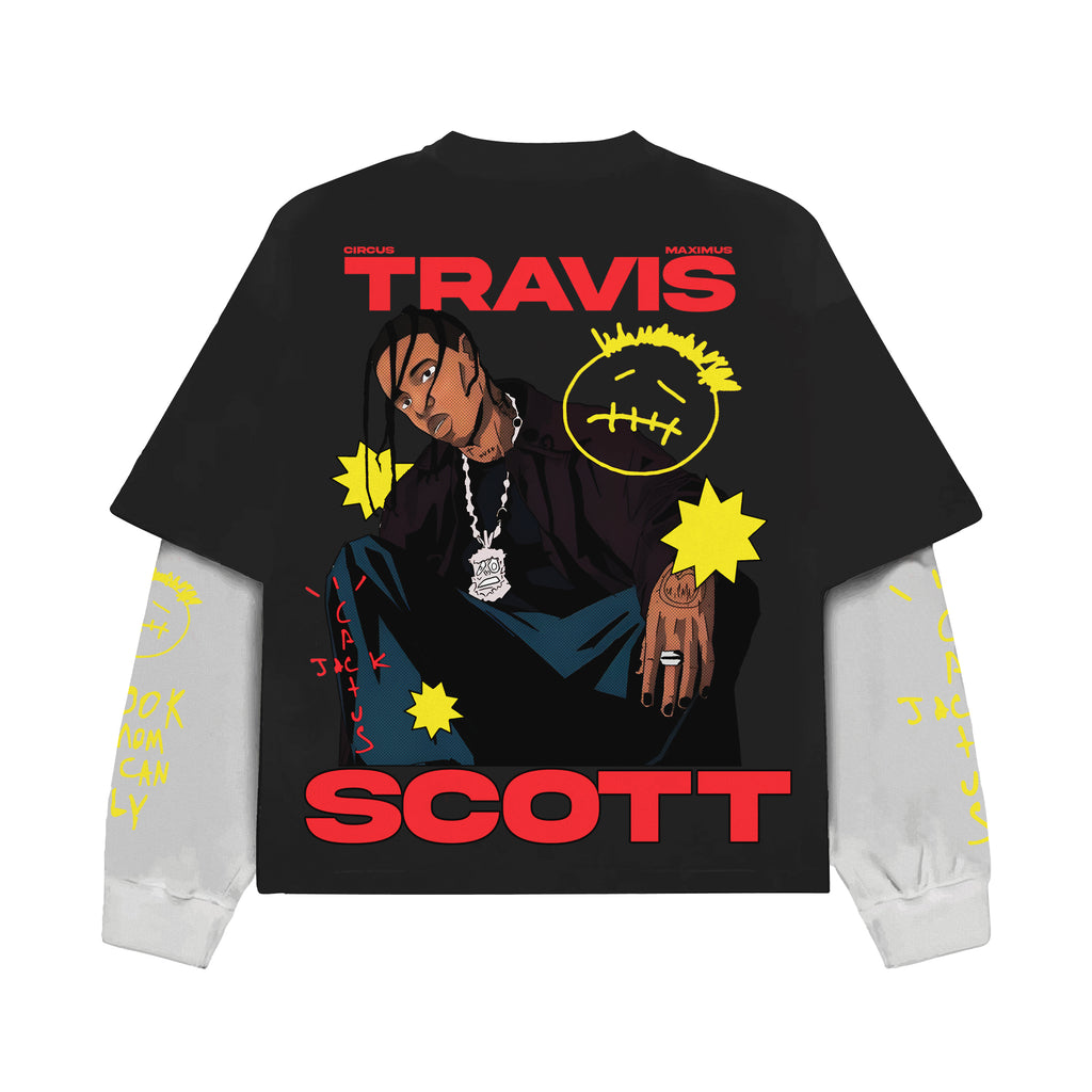 TRAVIS RETRO OVERSIZED LONG SLEEVE TEE