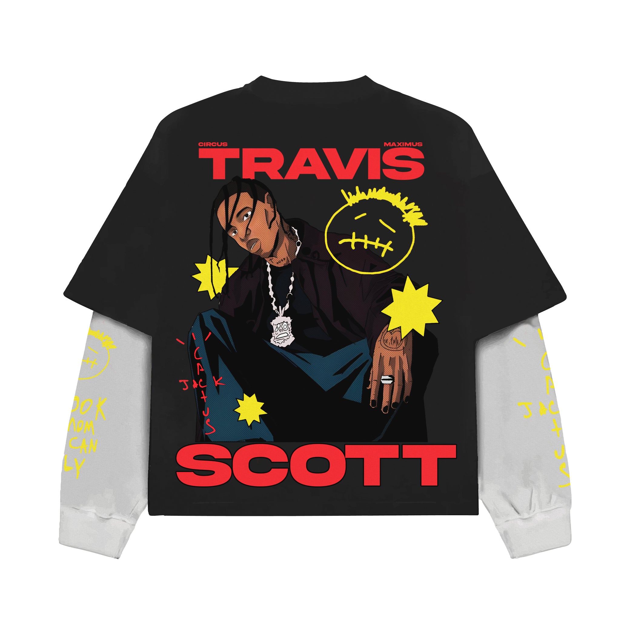 TRAVIS RETRO OVERSIZED LONG SLEEVE TEE