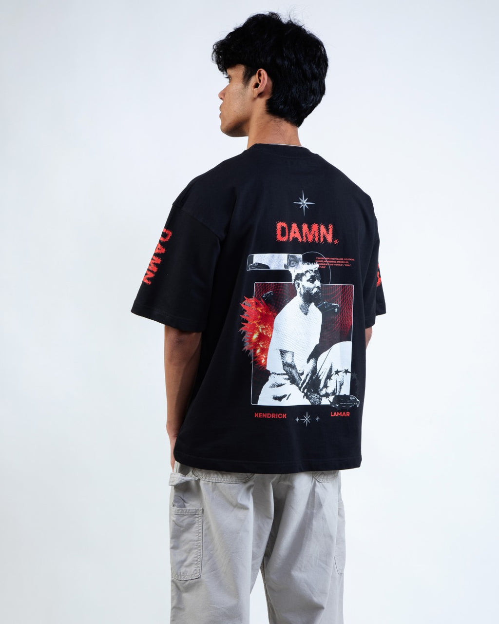 GOOD KID GONE ROGUE SOLID BLACK OVERSIZED TEE