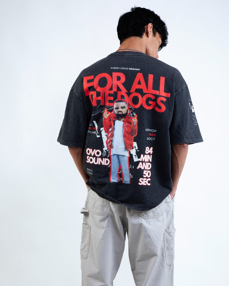 OVO INSTINCT ACID WASH OVERSIZED TEE