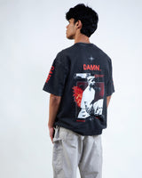 GOOD KID GONE ROGUE ACID WASH OVERSIZED TEE