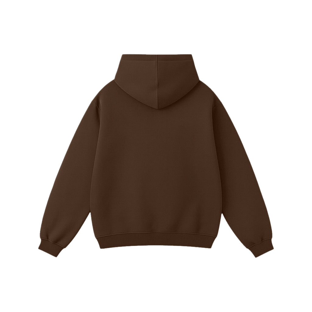 Chocolate brown oversized hoodie premium streetwear