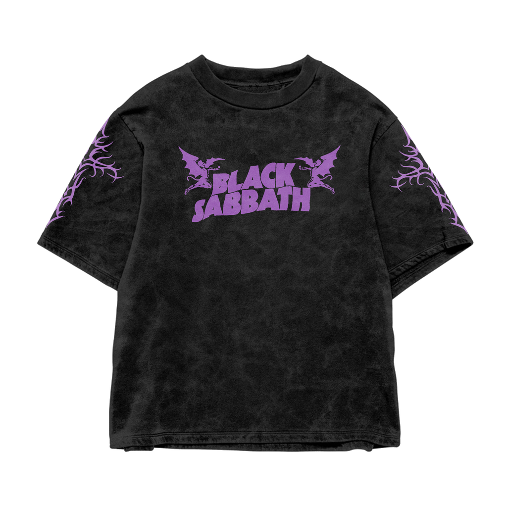 White Sabbath Acid Wash Oversized Tee