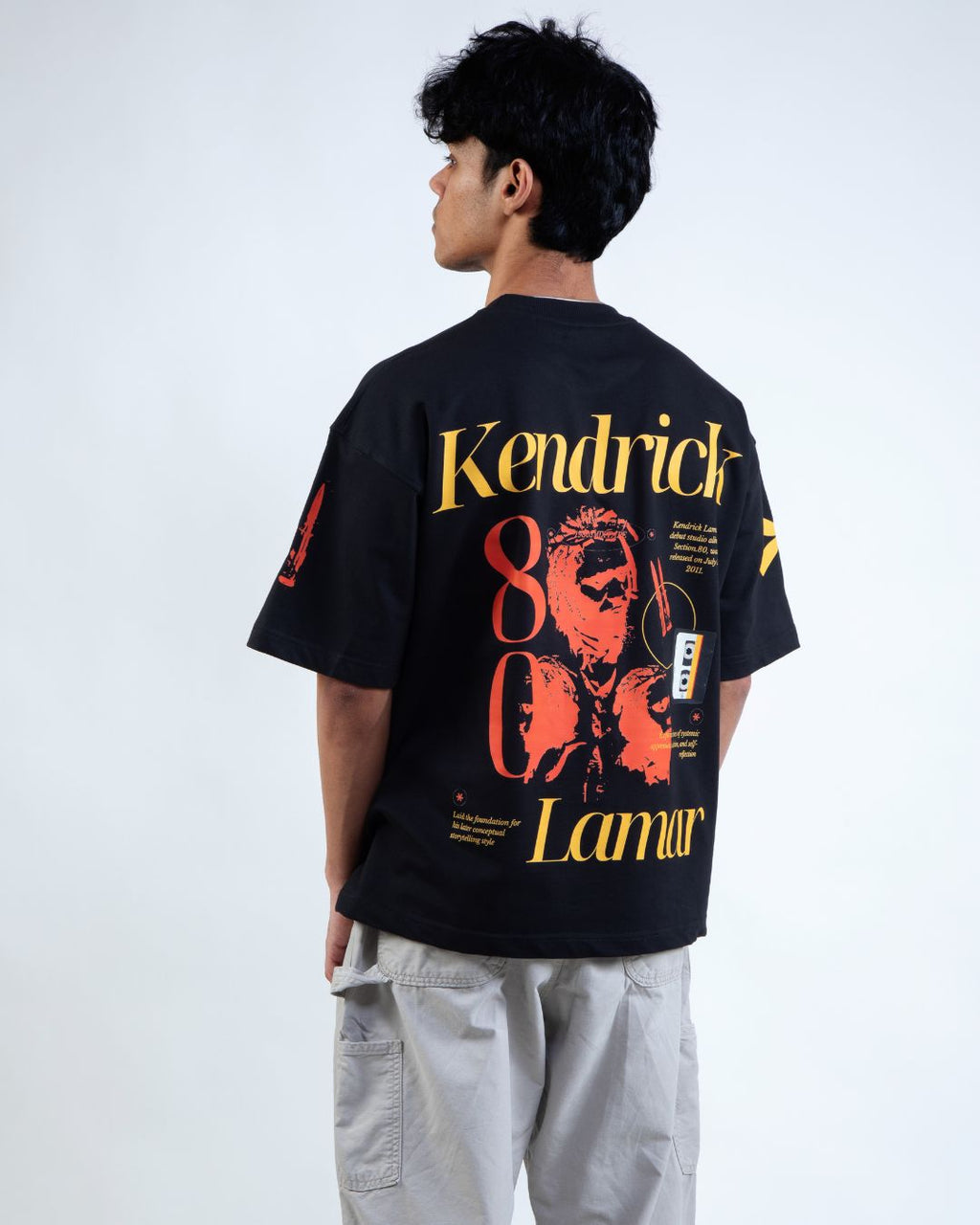 DAMNED LEAGACY BLACK OVERSIZED TEE
