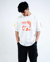 DAMNED LEAGACY OFF WHITE OVERSIZED TEE