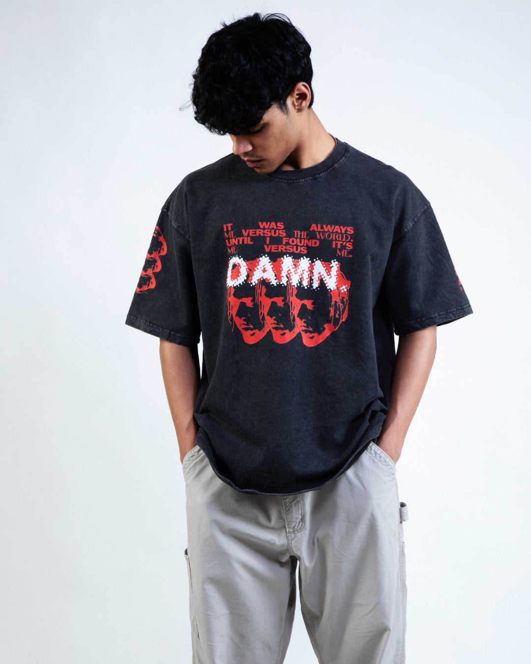 GOOD KID GONE ROGUE ACID WASH OVERSIZED TEE
