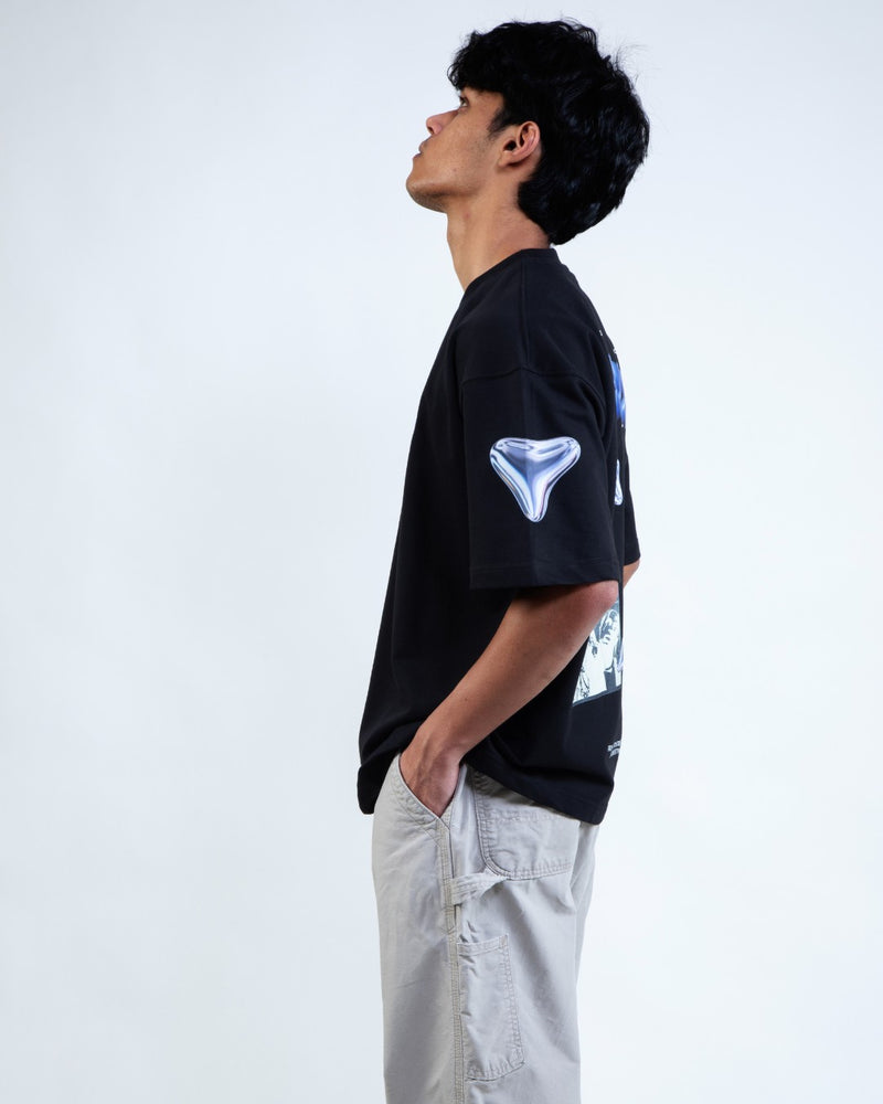 UTOPIA RAGER BLACK OVERSIZED TEE