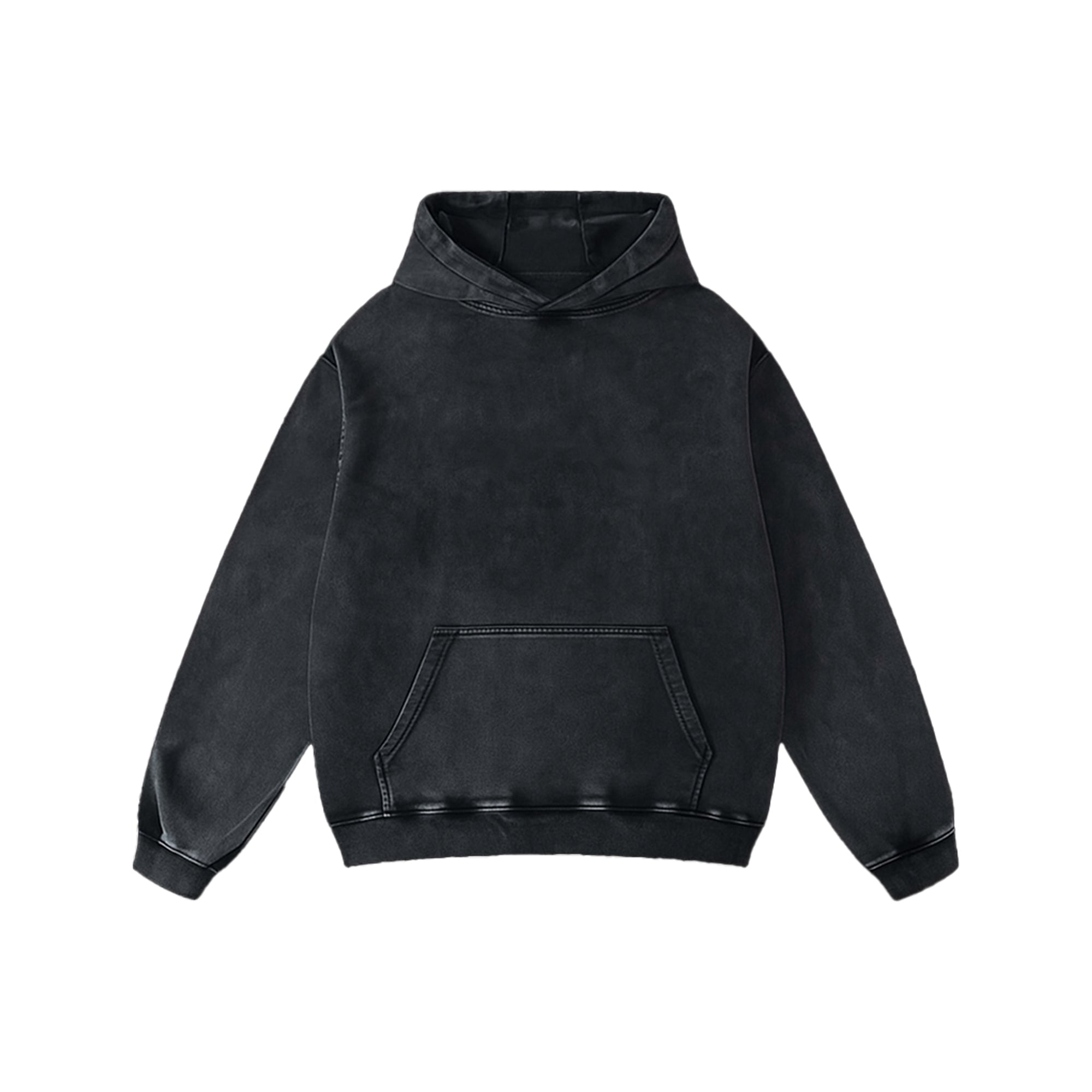 Black acid wash oversized hoodie vintage streetwear