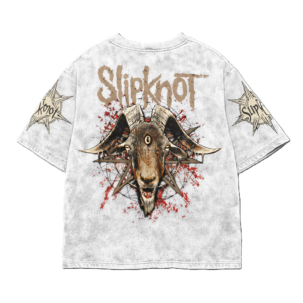 Slipknot Acid Wash Oversized Tee