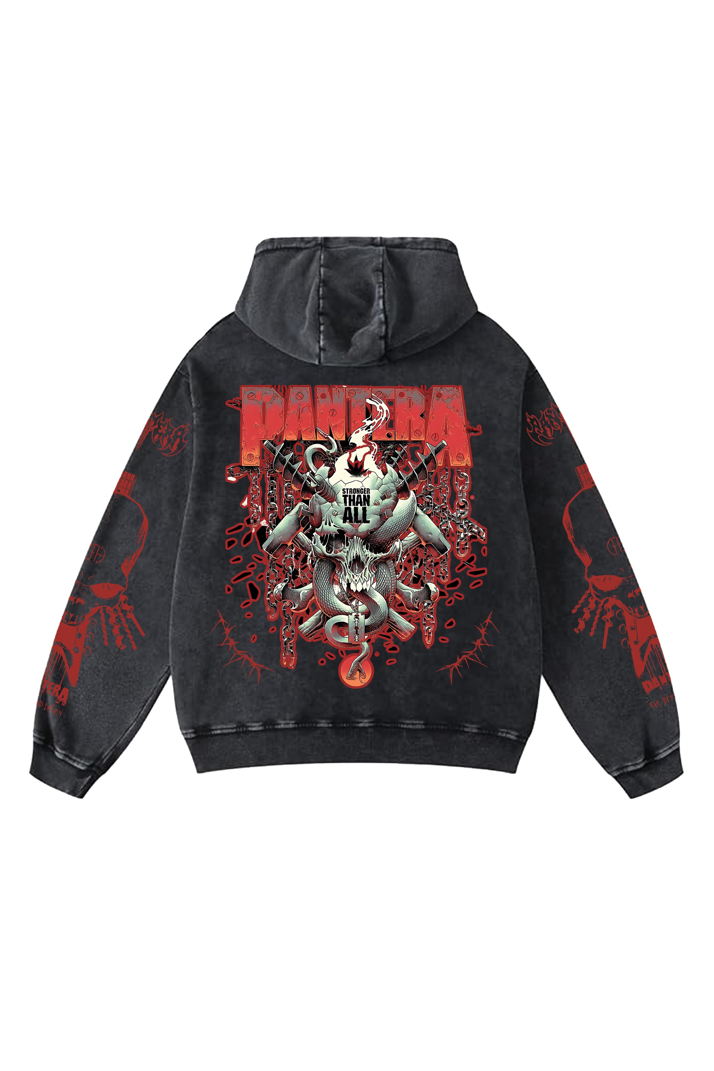 Pantera Acid Wash Oversized Hoodie