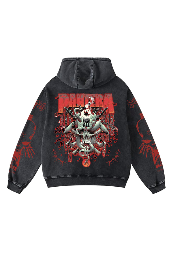 Pantera Acid Wash Oversized Hoodie