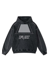 Fox Acid Wash Oversized Hoodie
