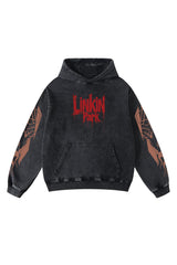 Linkin Acid Wash Oversized Hoodie