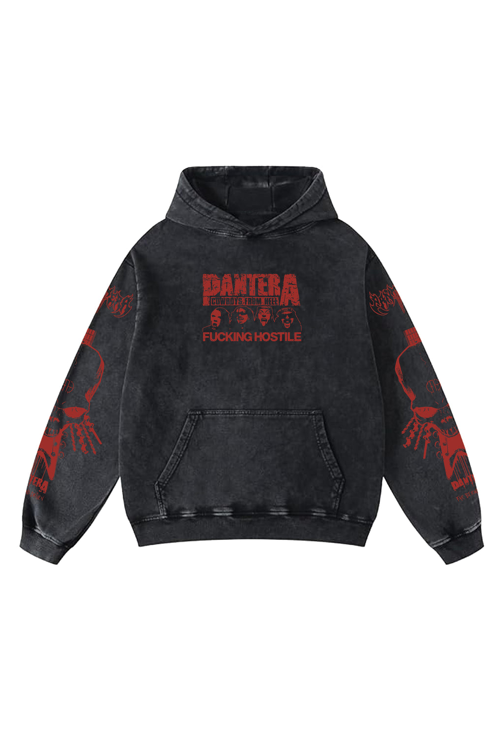 Pantera Acid Wash Oversized Hoodie
