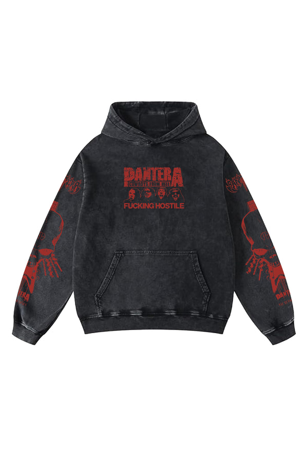 Pantera Acid Wash Oversized Hoodie