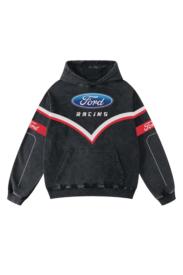 Ford Acid Wash Oversized Hoodie