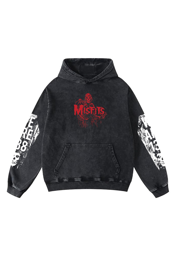 Misfit Acid Wash Oversized Hoodie