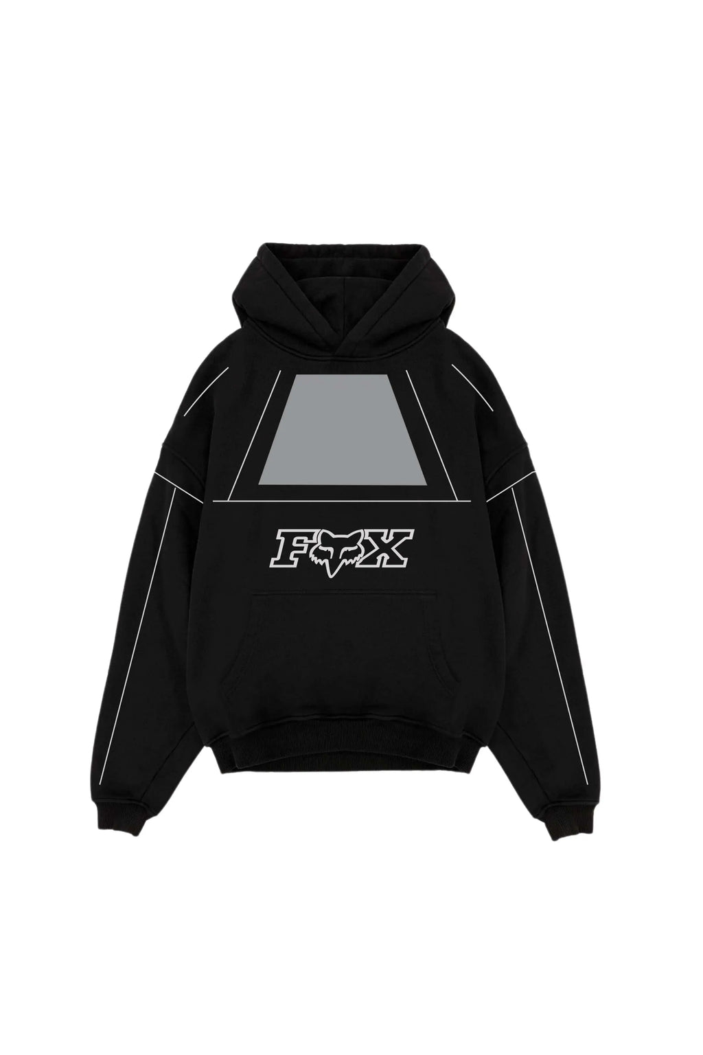 Fox Acid Wash Oversized Hoodie OUR KARMA