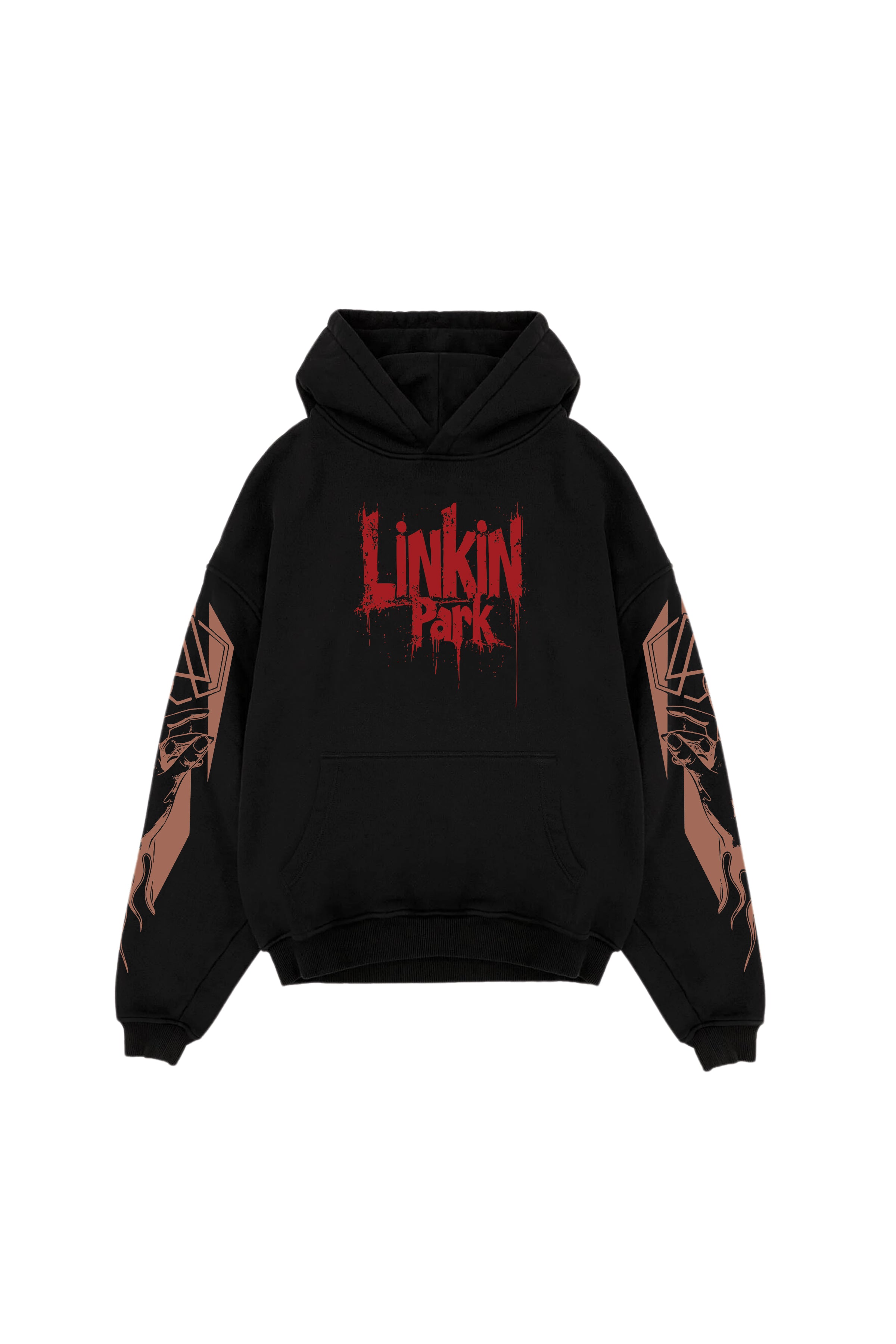 Linkin Acid Wash Oversized Hoodie
