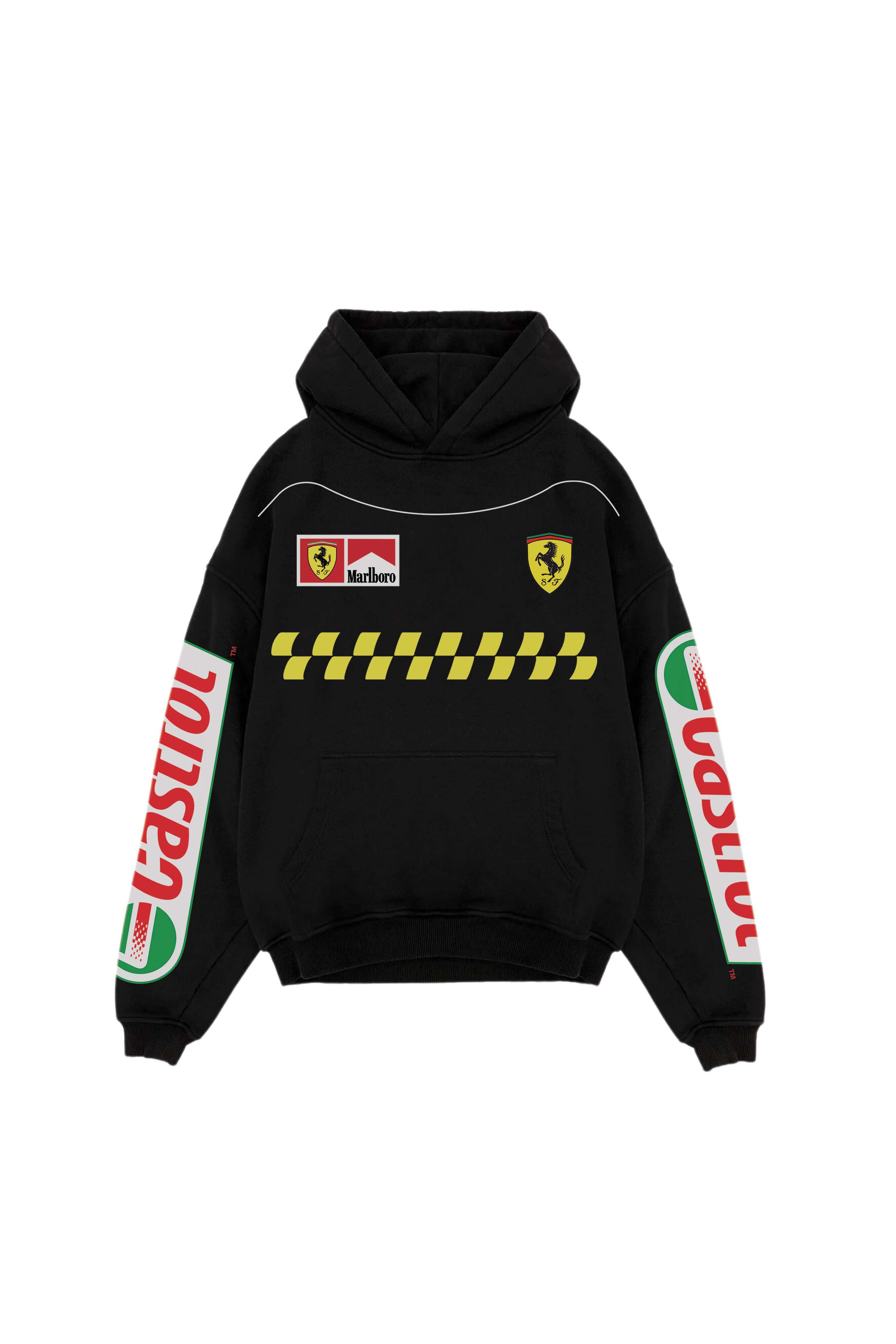 Ferrari Acid Wash Oversized Hoodie