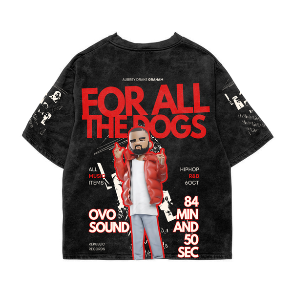 OVO INSTINCT ACID WASH OVERSIZED TEE