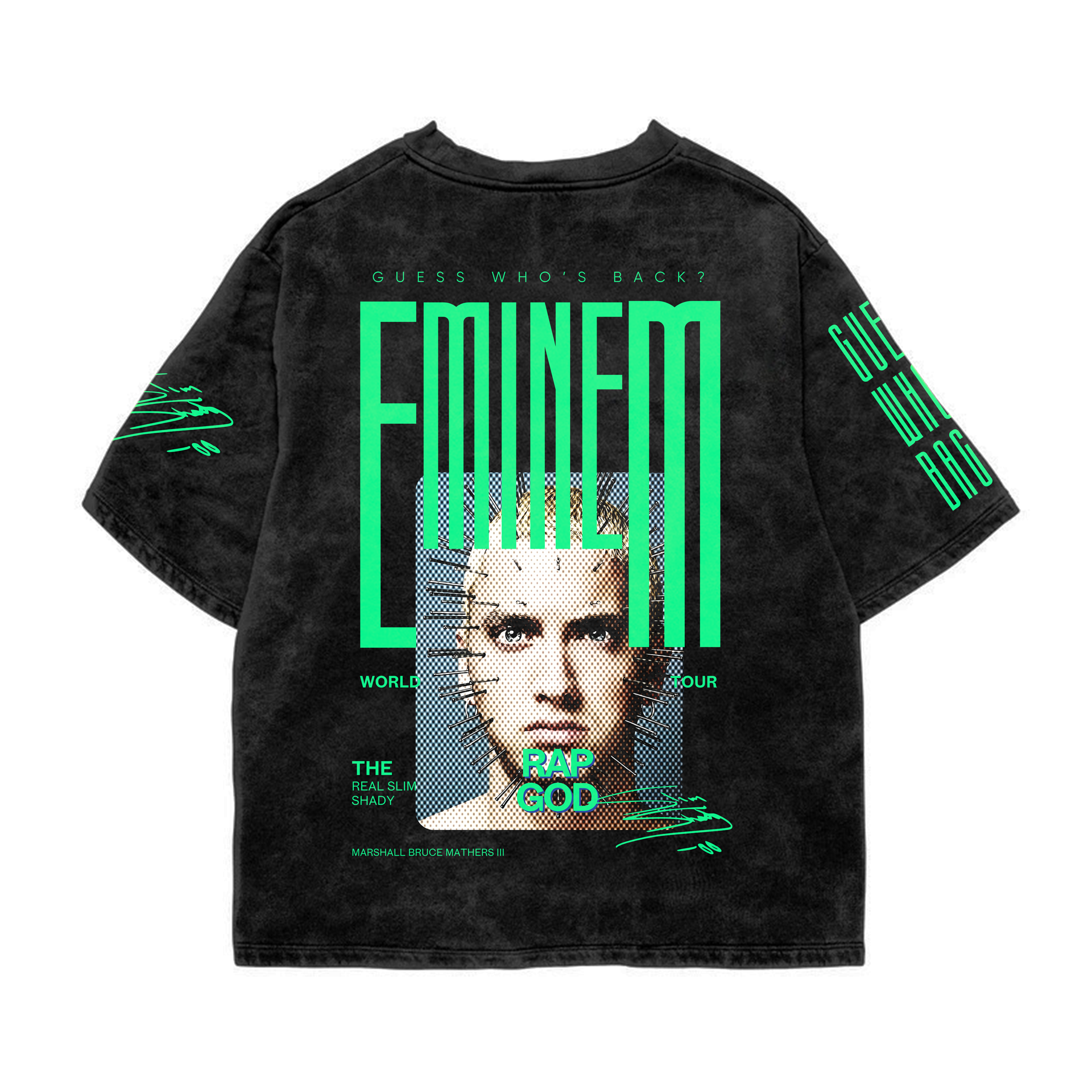 eminem OLDStüssy bund s/s tee y2k grunge Eminem Marshall Mode Tee | Hip Hop Streetwear – Our Karma Clothing