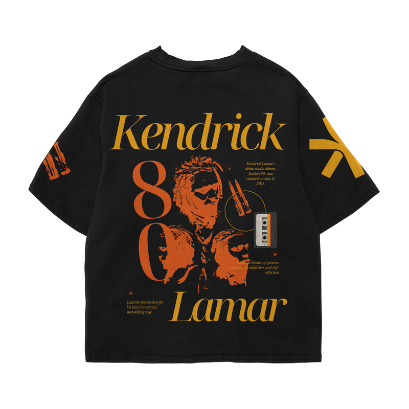DAMNED LEAGACY BLACK OVERSIZED TEE
