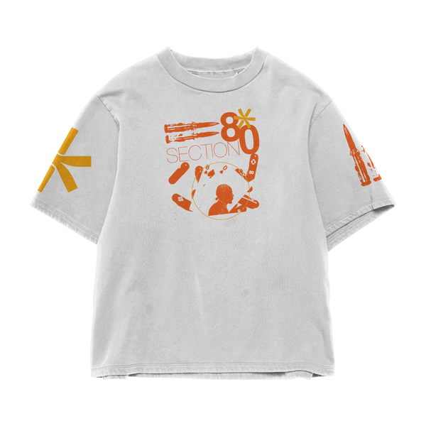 DAMNED LEAGACY OFF WHITE OVERSIZED TEE