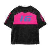 Lecrec Acid Wash Oversized Tee