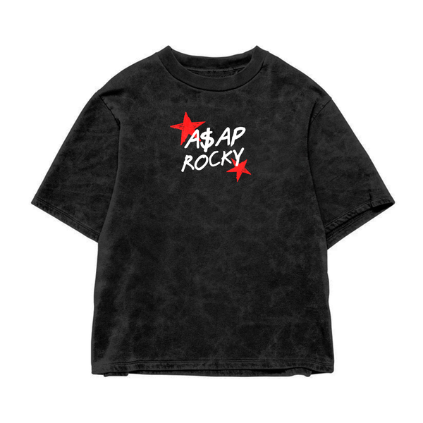 Asap Rocky Acid Wash Oversized Tee