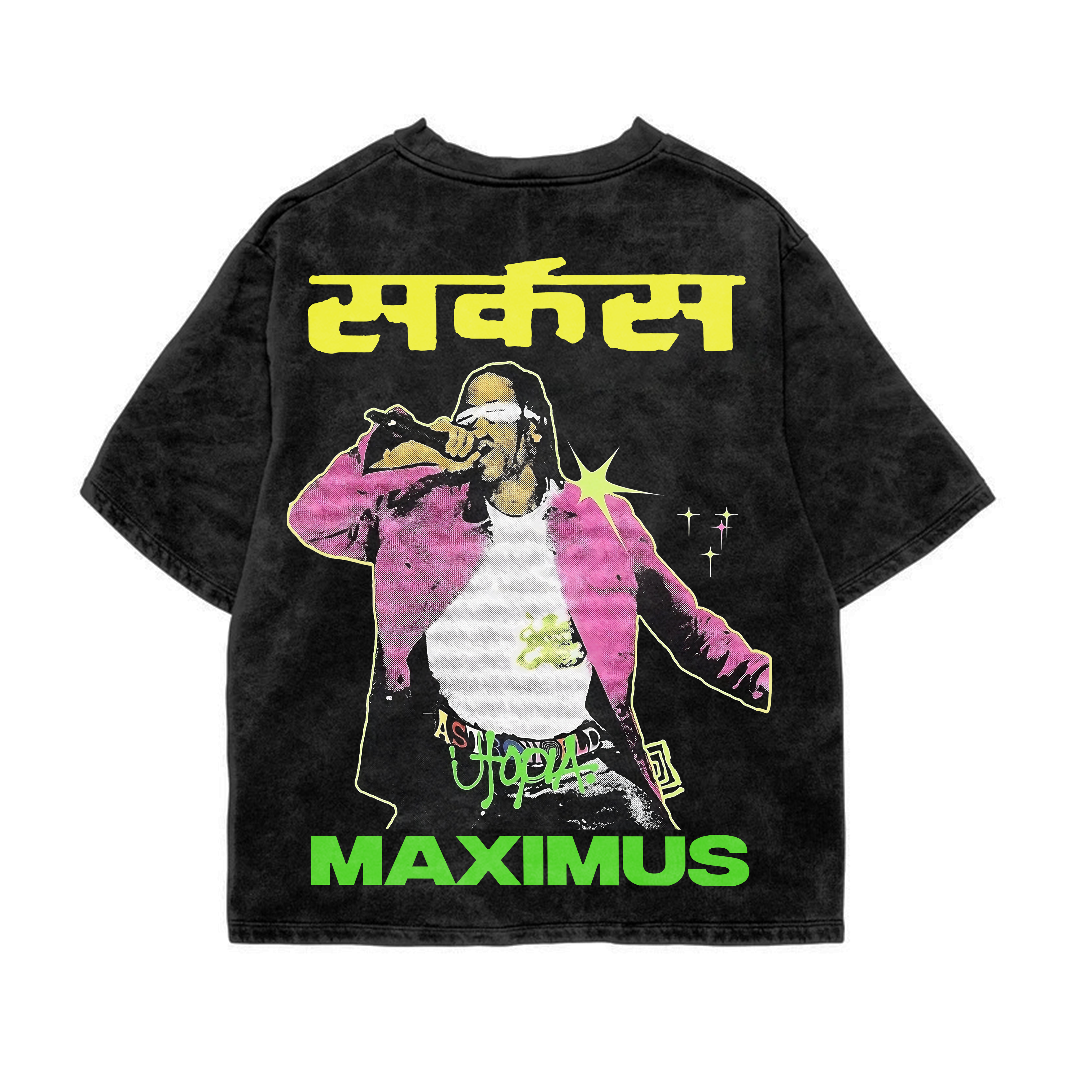 Circus Maximus Acid Wash Oversized Tee