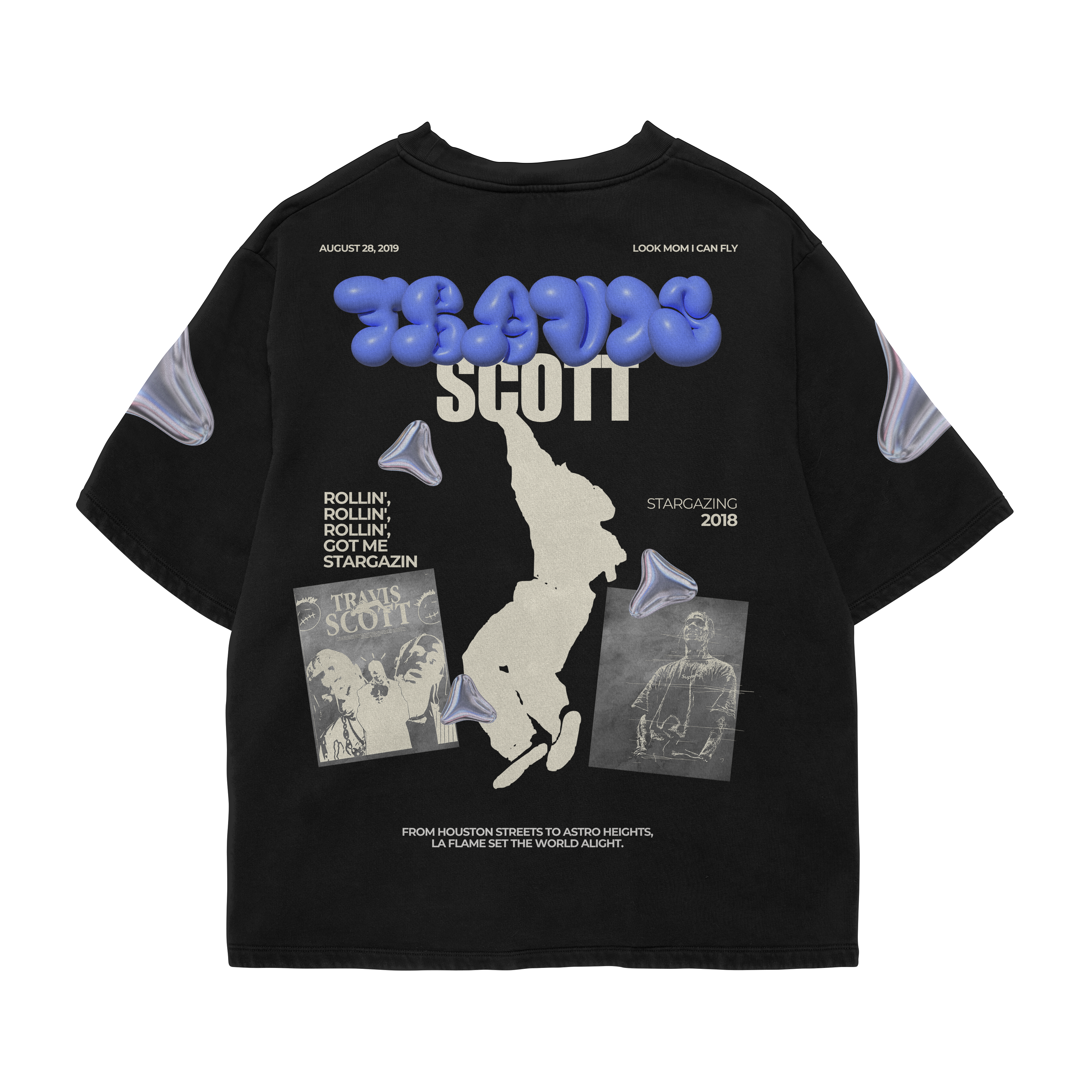 UTOPIA RAGER BLACK OVERSIZED TEE