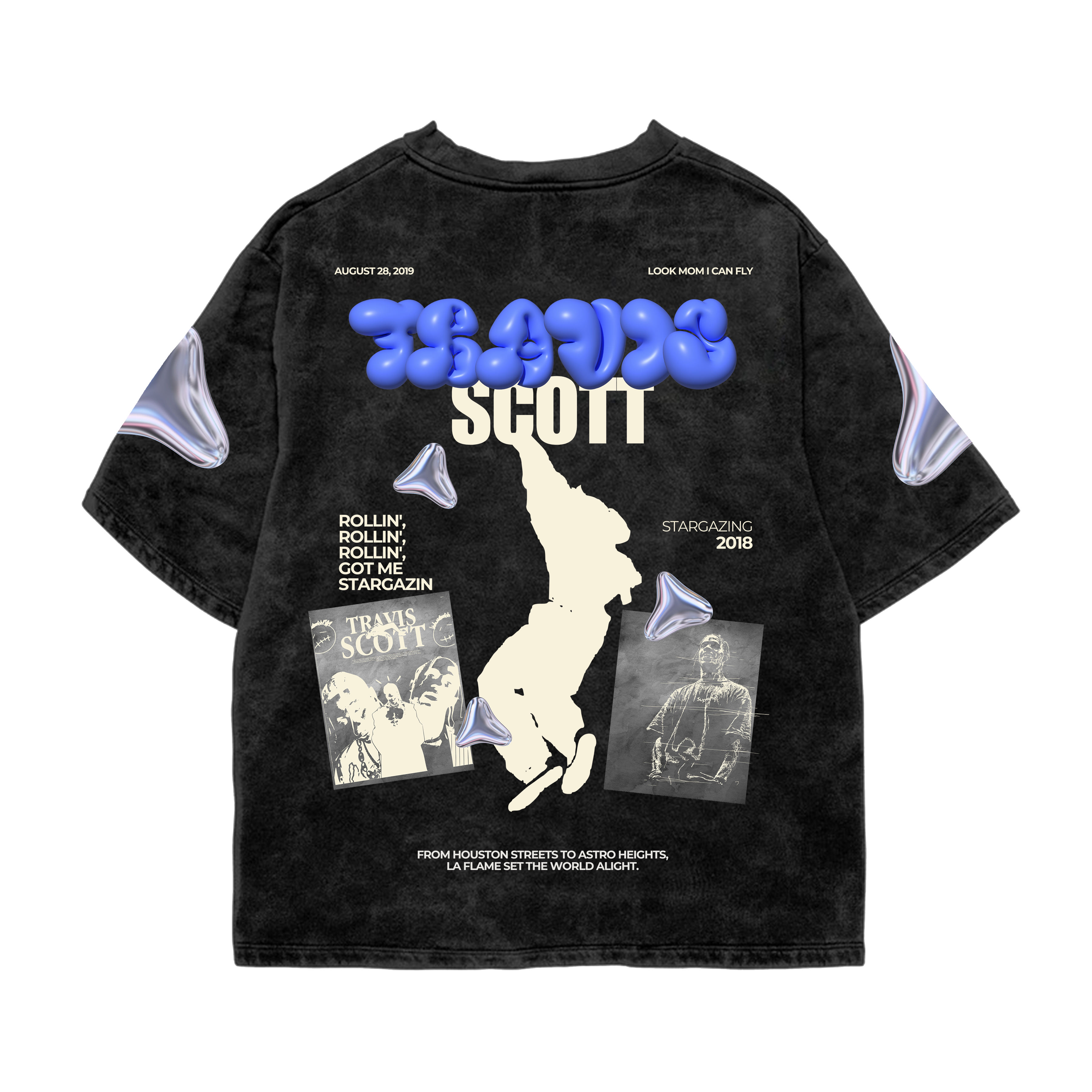 UTOPIA RAGER BLACK OVERSIZED TEE