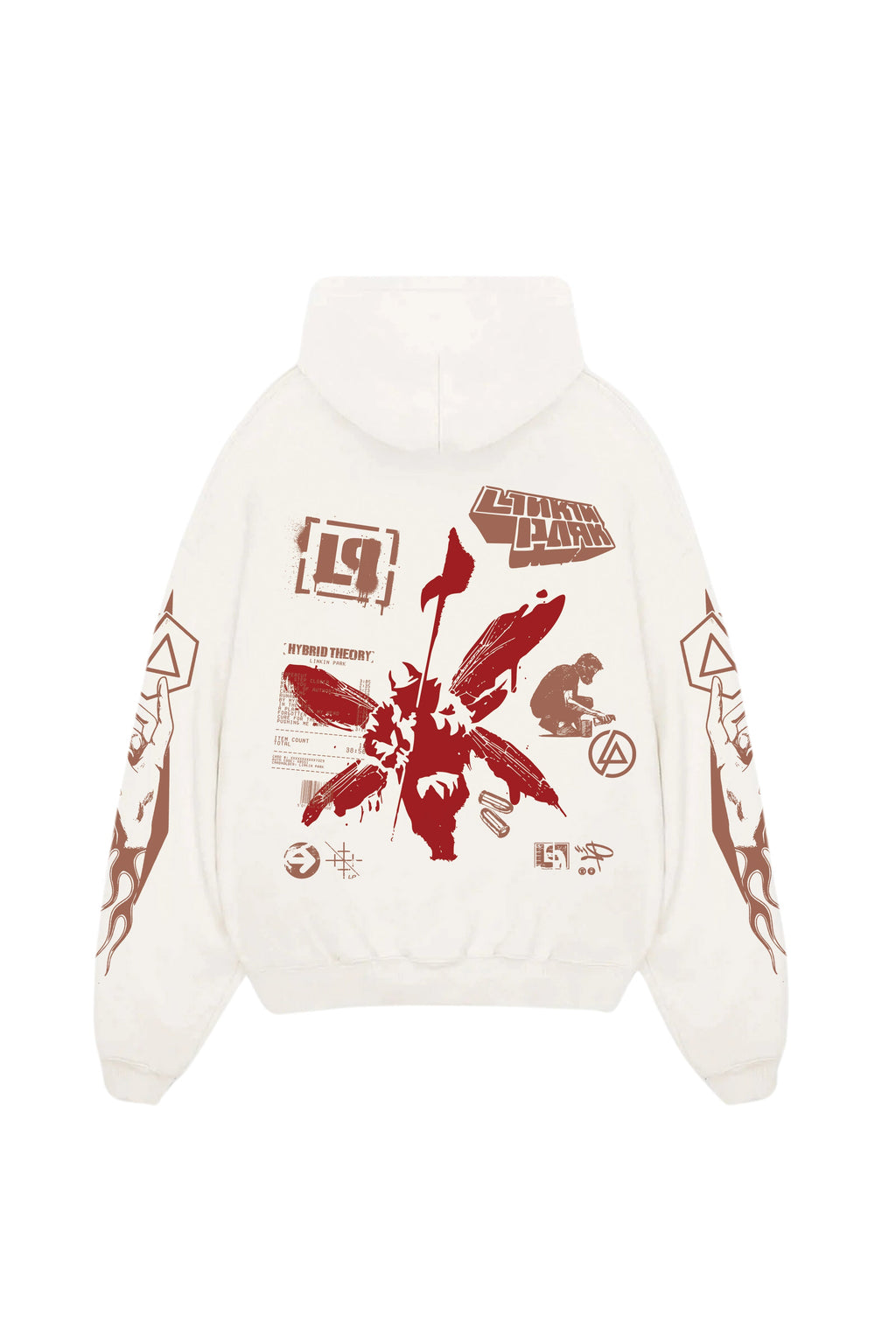 Linkin Acid Wash Oversized Hoodie OUR KARMA